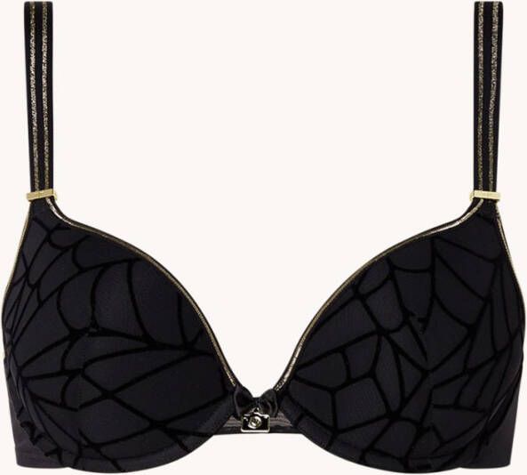 Marlies Dekkers the adventuress push up bh | wired padded black gold lurex