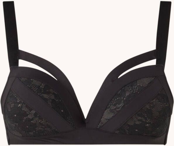 Marlies Dekkers Wing Power Push Up Bh | Wired Padded Black Lace And Grey 75b