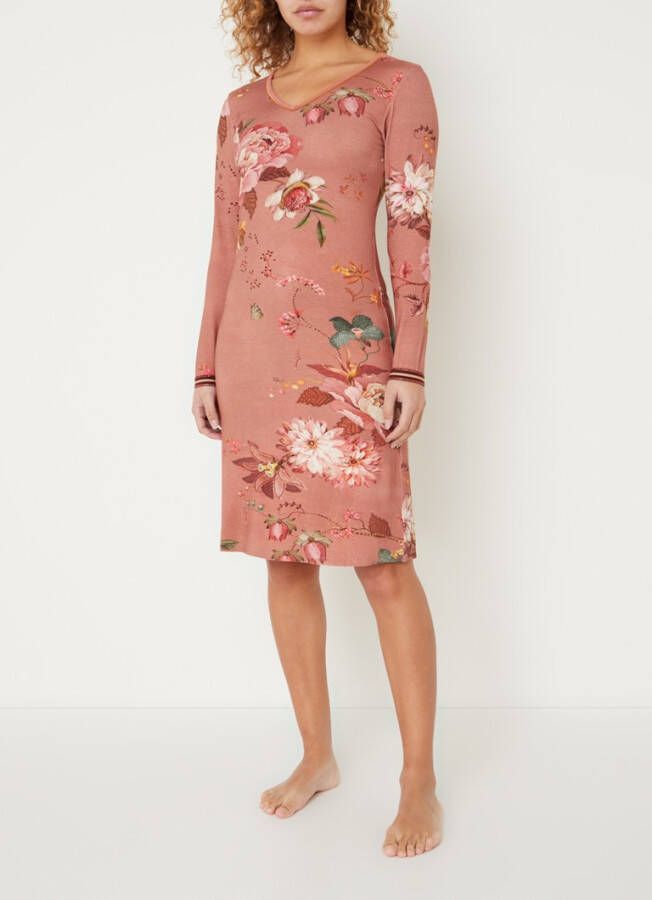 PiP Studio Danai nachthemd met bloemenprint en V hals