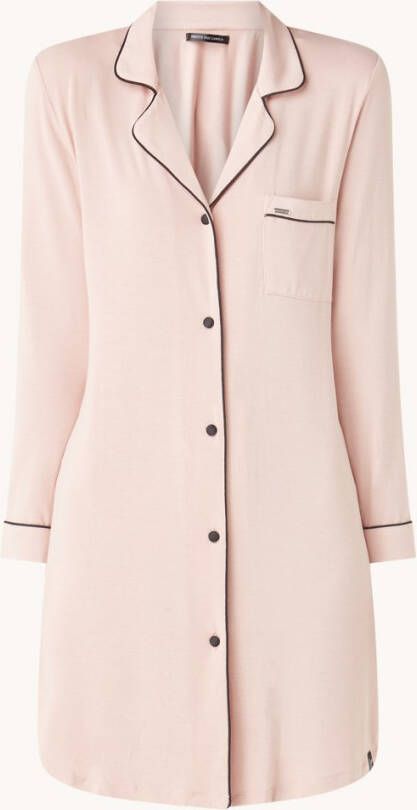 Pretty You Bamboo nachthemd met contrasterende bies