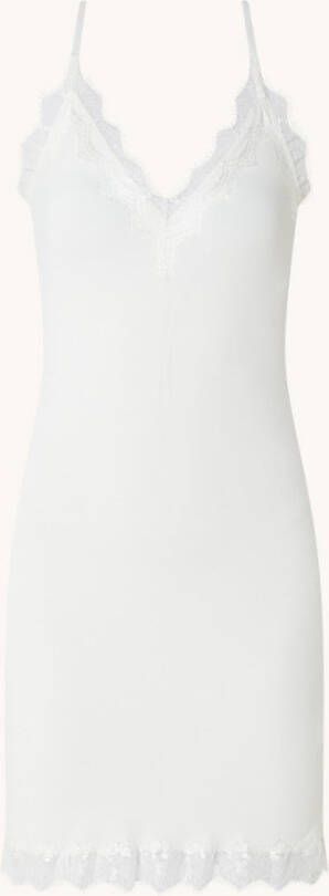 Rosemunde Slipdress met V hals en kant