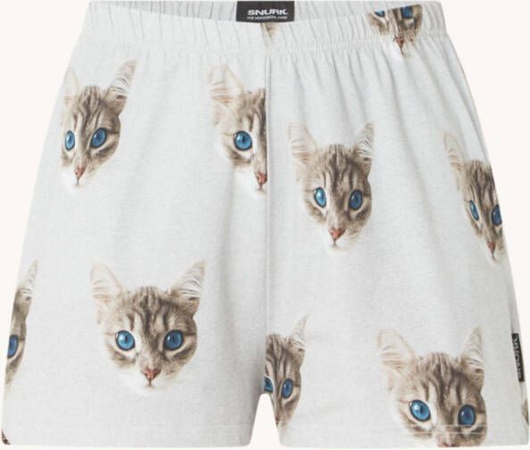 Snurk Ollie Cat pyjamabroek van biologisch katoen met print