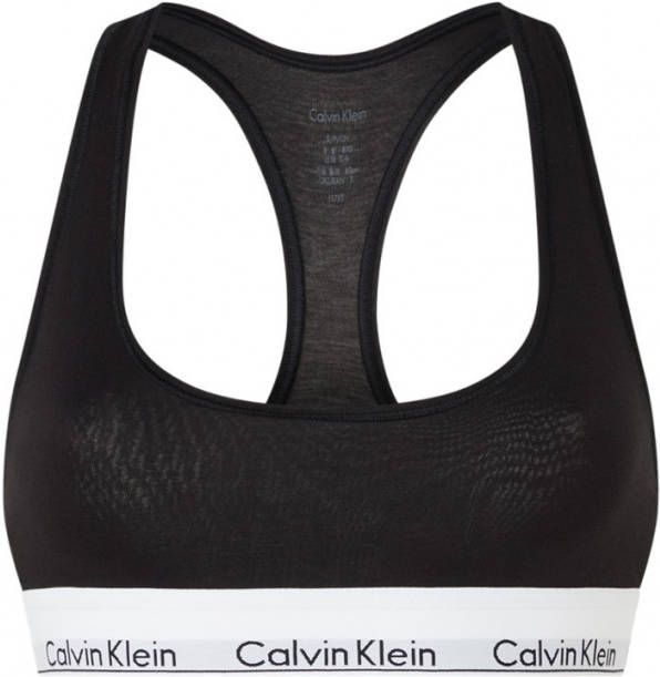 Calvin Klein Sujetador Deportivo Letras Goma , Zwart, Dames