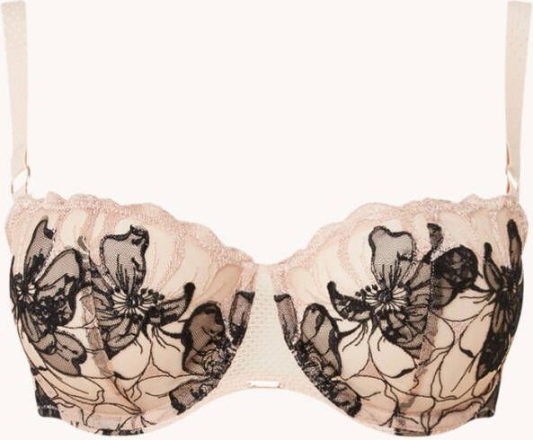 Chantelle Fleurs balconette bh van mesh met borduring en beugel
