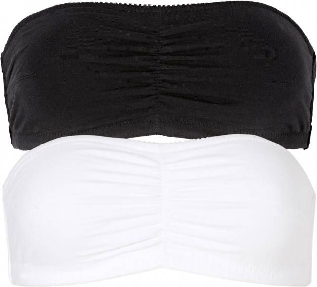 bpc bonprix collection Bandeau bh (set van 2), biologisch katoen, zwart/wit