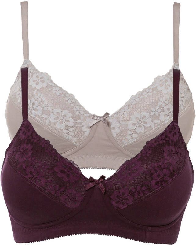 bonprix Bh zonder beugels met katoen(set van 2 )
