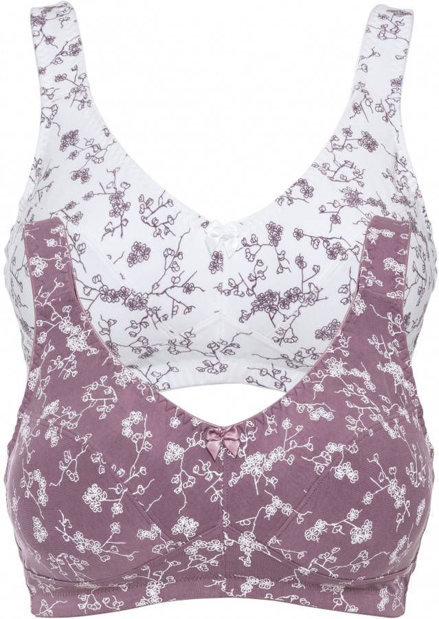 bonprix Bh zonder beugels(set van 2)met biologisch katoen