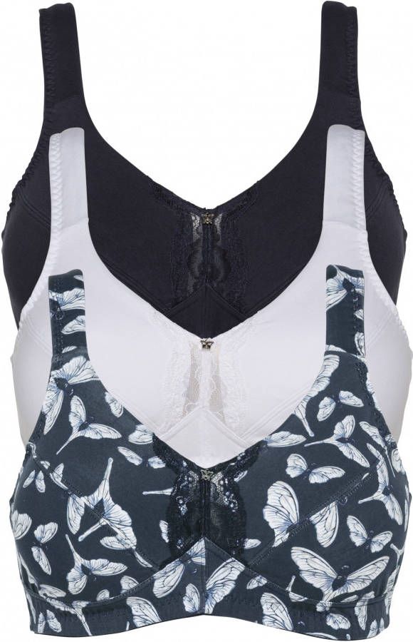 bonprix Bh zonder beugels(set van 3)met biologisch katoen