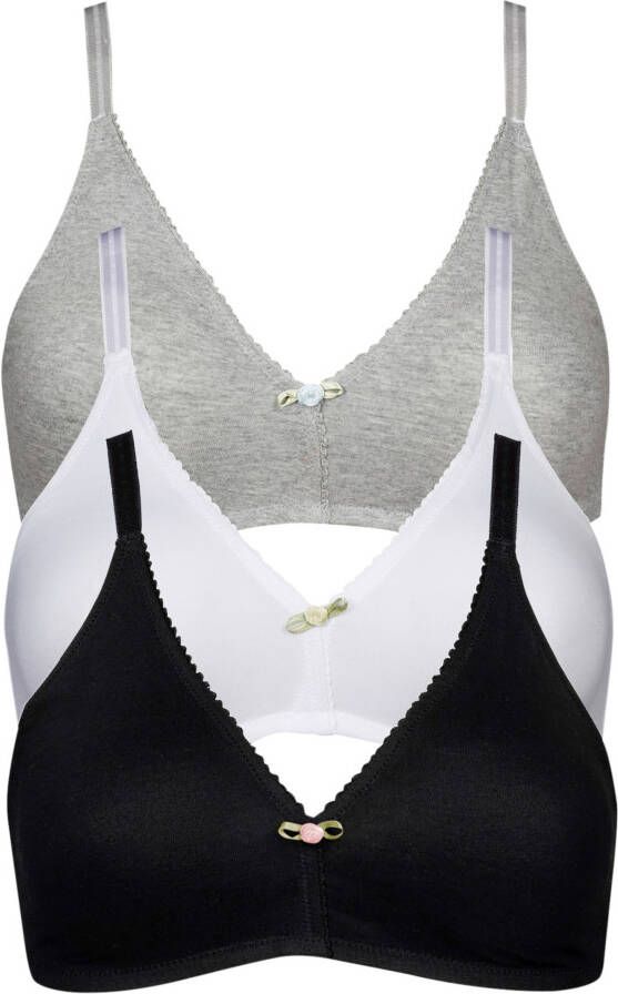 bonprix Bh zonder beugels(set van 3)met biologisch katoen