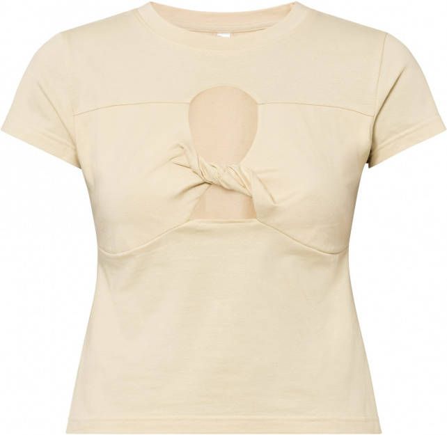 bonprix Cropped shirt met cut outs met biologisch katoen