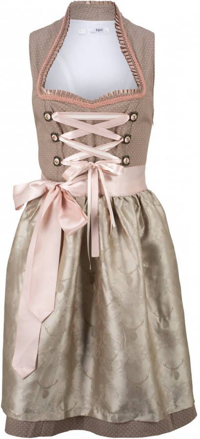 bonprix Dirndl met opstaande kraag, knielang(2 dlg. set )