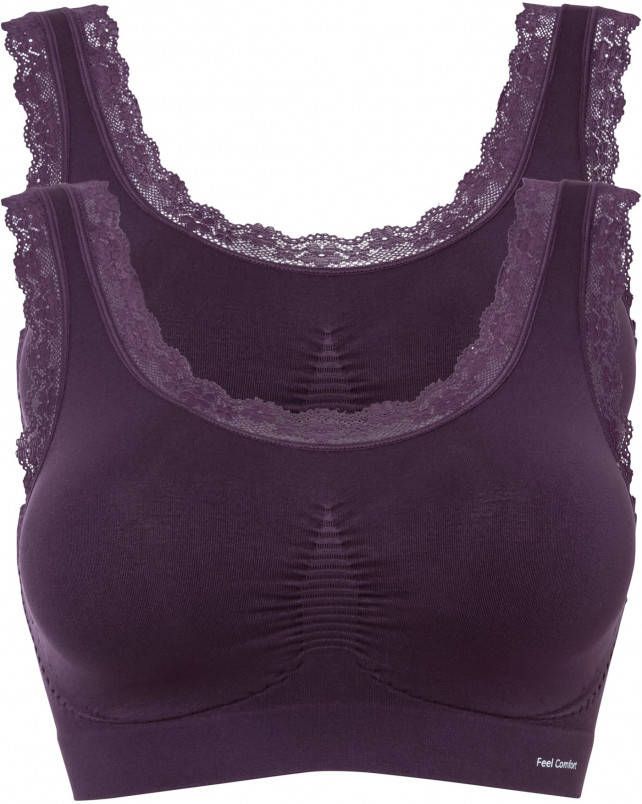 bonprix Feel Comfort naadloze bralette(set van 2 )