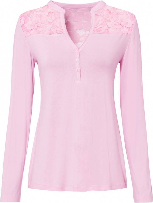 bonprix Henley shirt met kant