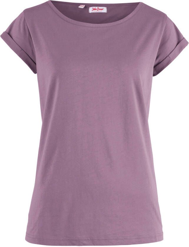 John Baner JEANSWEAR Shirt, mat lavendel, 100% katoen