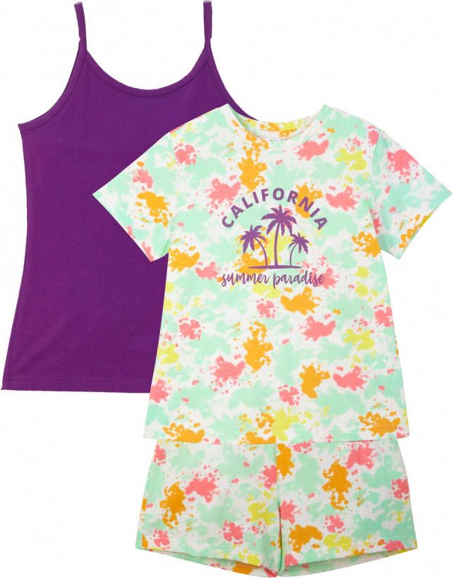 bonprix Meisjes top, T shirt en short(3 dlg. set )
