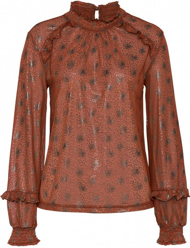 bonprix Mesh shirt met folieprint