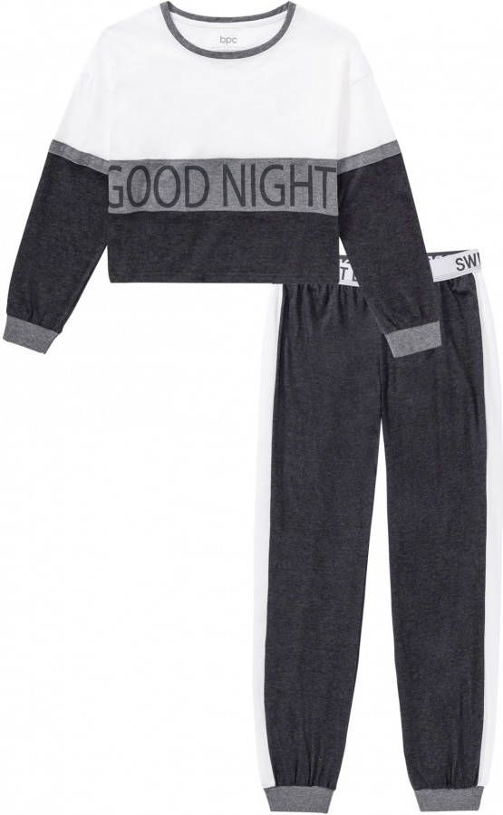 bonprix Pyjama met cropped longsleeve(2 dlg. )