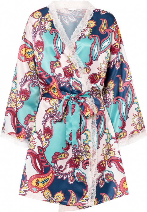 bonprix Satijnen kimono met moderne paisleyprint
