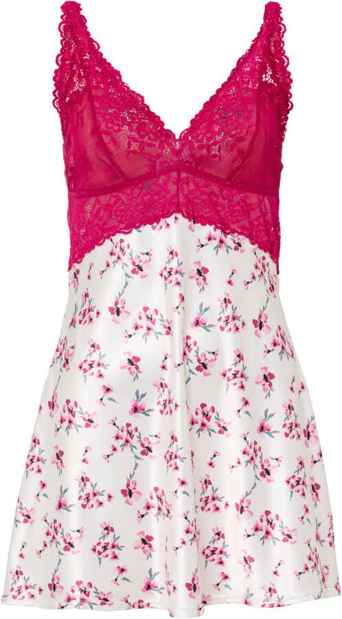 bonprix Satijnen slipdress met leuke print
