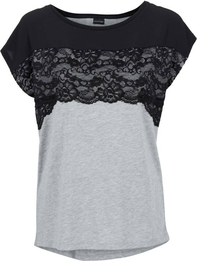 bonprix Shirt met kant