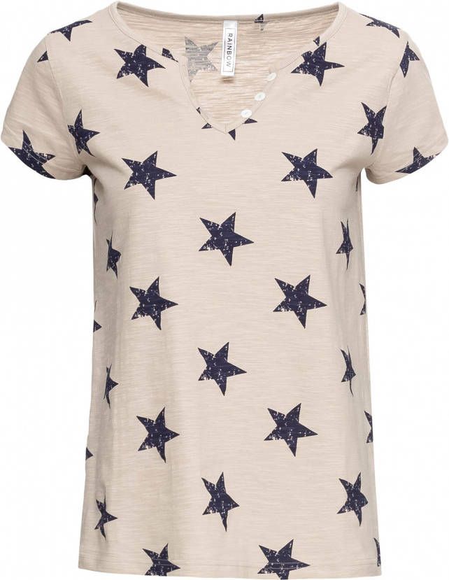 RAINBOW Shirt met sterrenprint, beige/blauw gedessineerd