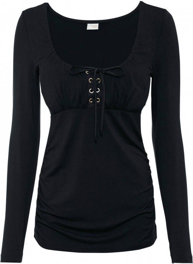 bonprix Shirt met vetersluiting