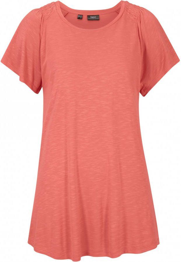 bpc bonprix collection Shirt van effectgaren met vleugelmouwen, mandarijn