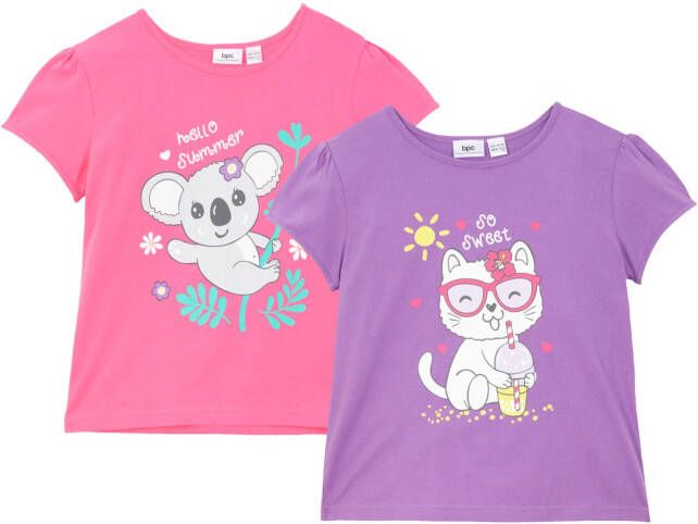 bonprix Meisjes T shirt(set van 2 )