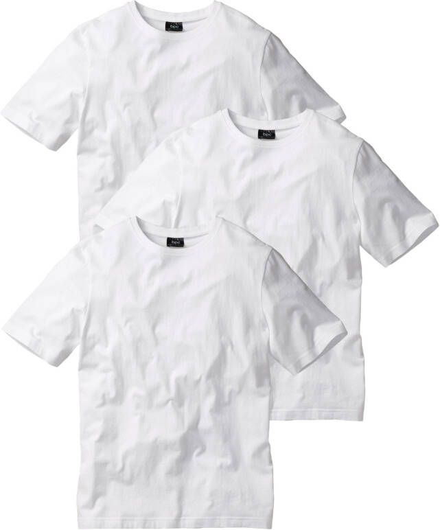bpc bonprix collection T-shirt (set van 3), 3x wit