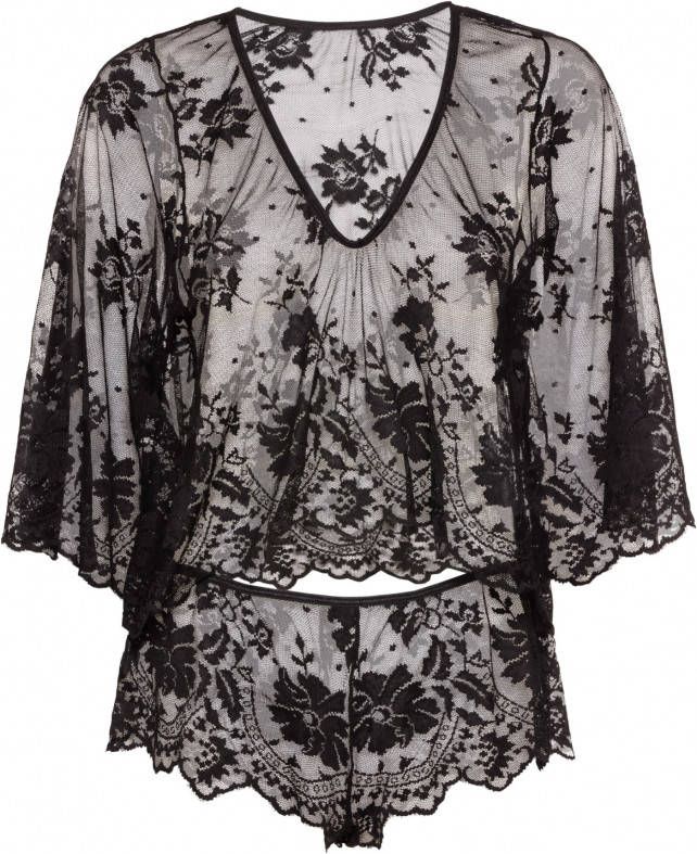 VENUS Top en hipster (2-dlg. set), zwart, 100% polyester