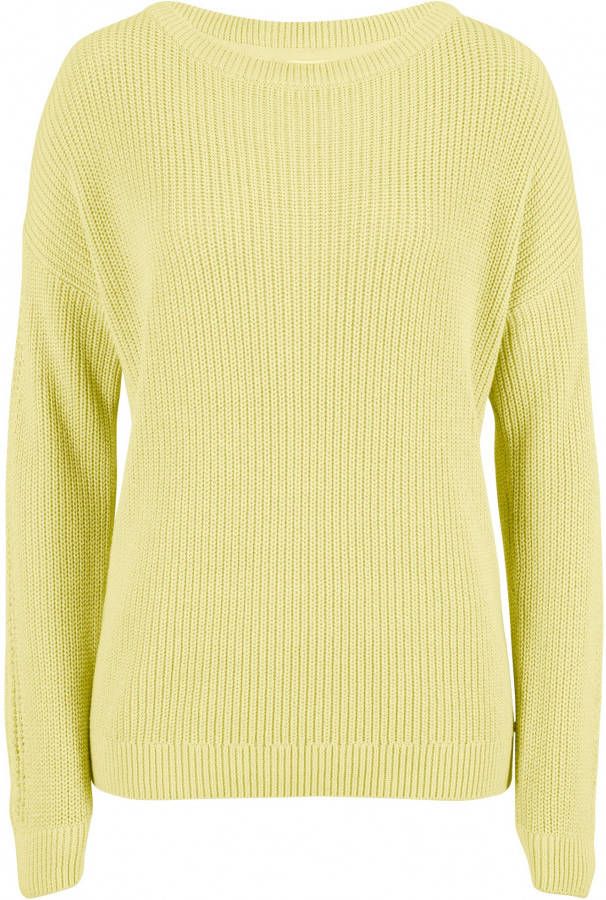 bonprix Trui met boothals en opengewerkt patroon op de mouwen