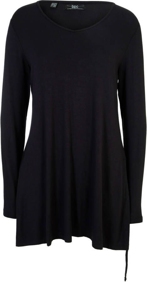 bonprix Viscose shirt met V hals en rijgkoordjes