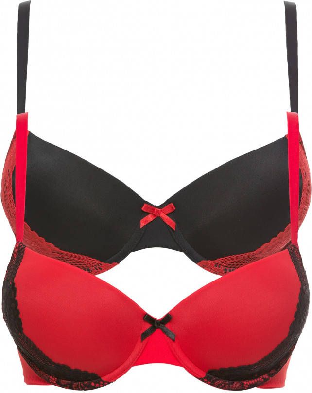 bonprix Voorgevormde bh met beugels(set van 2 )