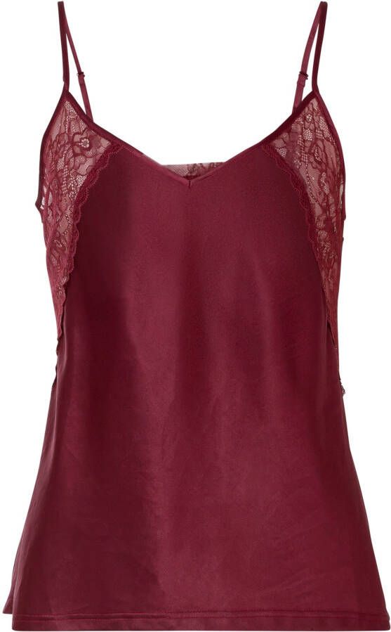 bonprix Zijden top met fijne kant