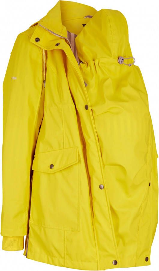 bpc bonprix collection Zwangerschaps regenjas / draagjas, geel/grijs