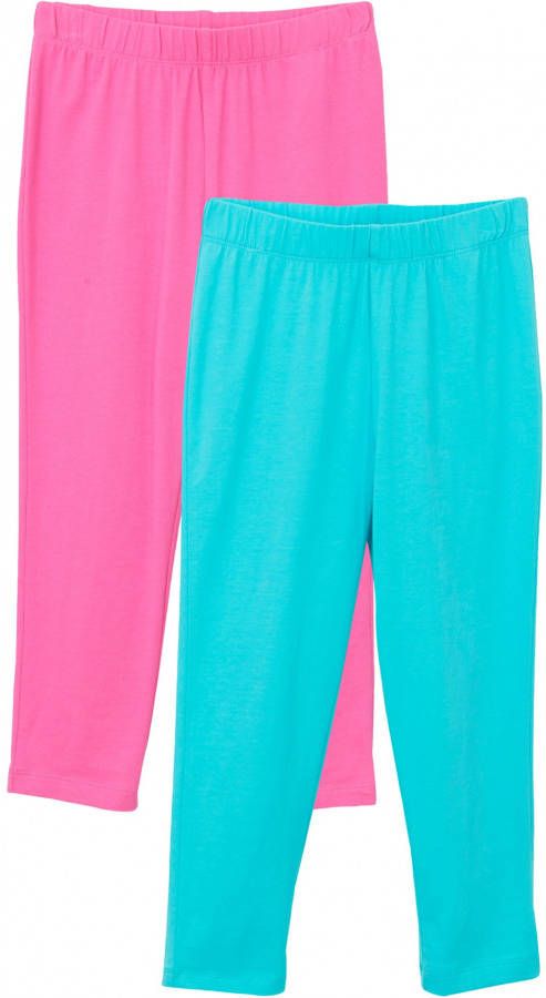 bonprix Meisjes 3/4 legging(set van 2)met biologisch katoen