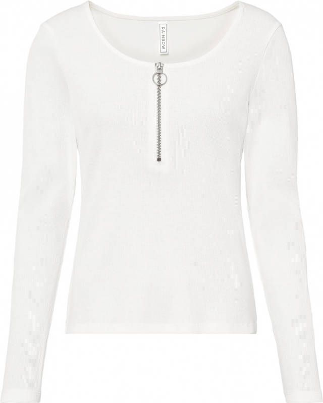 bonprix Geribd shirt met ritssluiting van biologisch katoen