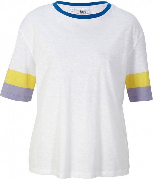 bonprix Katoenen T shirt met contratsdetails