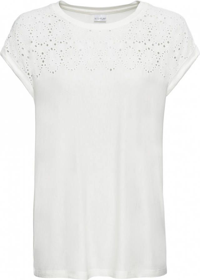 bonprix Shirt met broderie anglaise