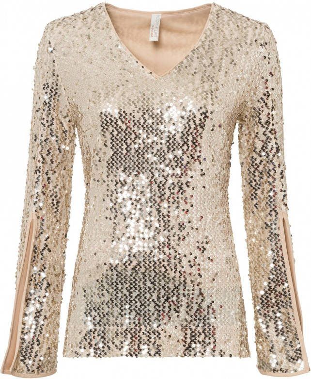 bonprix Shirt met pailletten