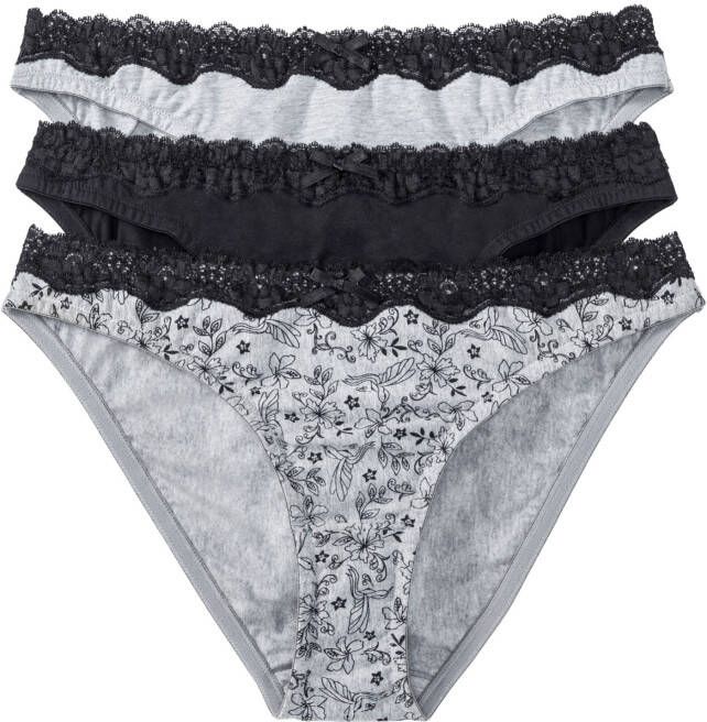 bonprix Slip(set van 3)met biologisch katoen