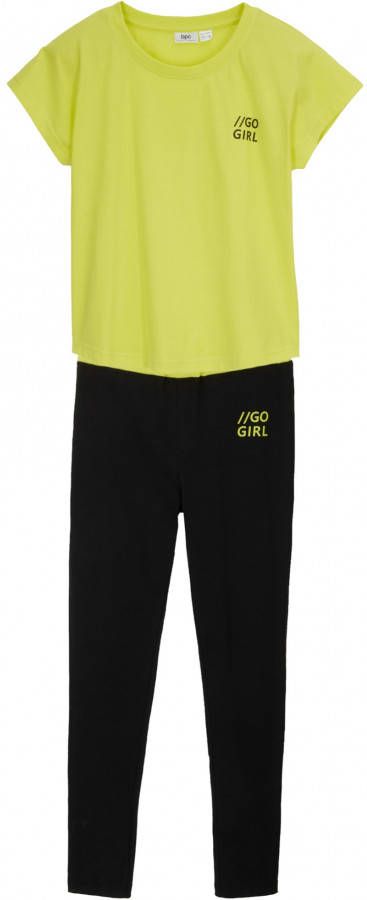 bonprix Meisjes T shirt en legging(2 dlg. set )