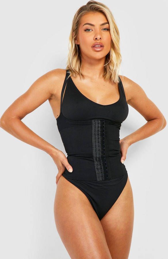 boohoo Corrigerende Taille Band, Black