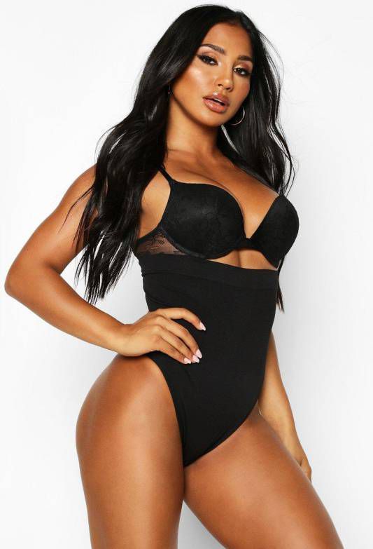 boohoo Corrigerende Slip Met Hoge Taille, Black