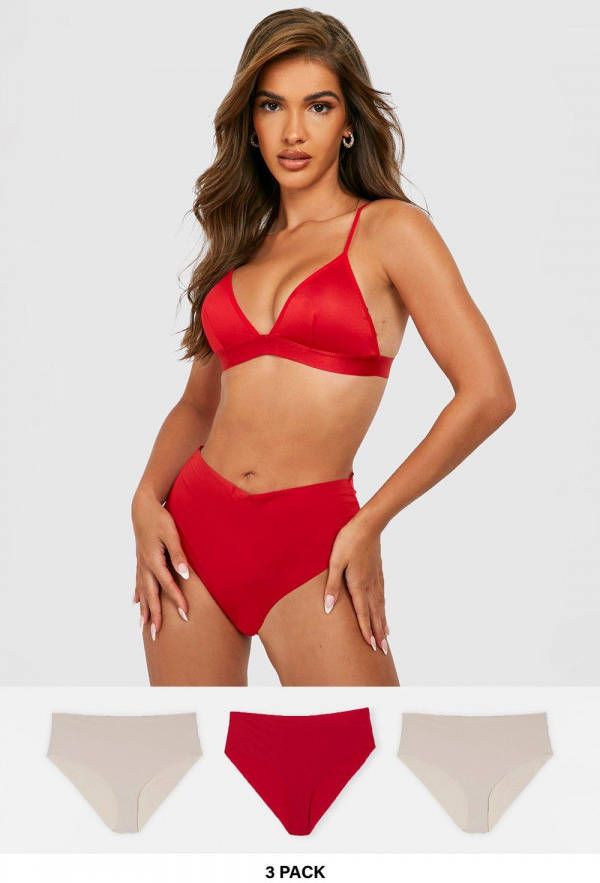 boohoo High Waist Slips Zonder Zichtbare Lijntjes(3 Stuks ), Multi