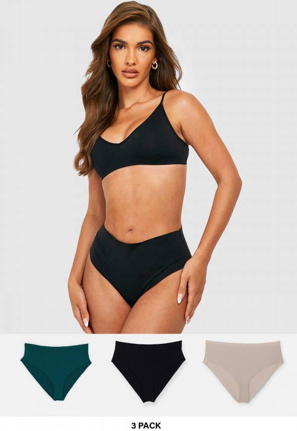 boohoo High Waist Slips Zonder Zichtbare Lijntjes(3 Stuks ), Multi