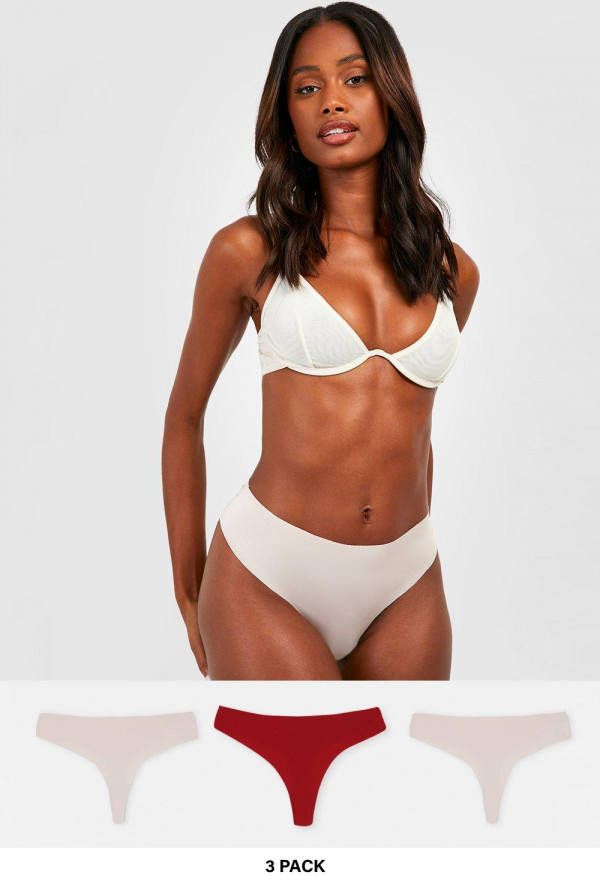 boohoo Strings Zonder Zichtbare Lijntjes(3 Stuks ), Multi