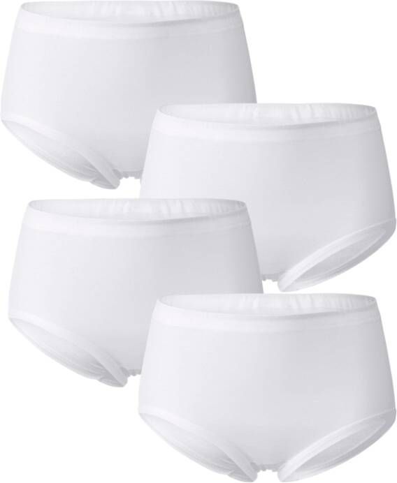 VIANIA Tailleslip met zachte pijpzoompjes 4x wit