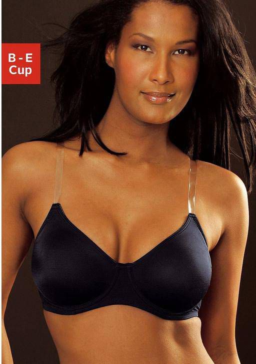 Nuance T shirt bh met beugel, zonder vullingen en met transparante bandjes