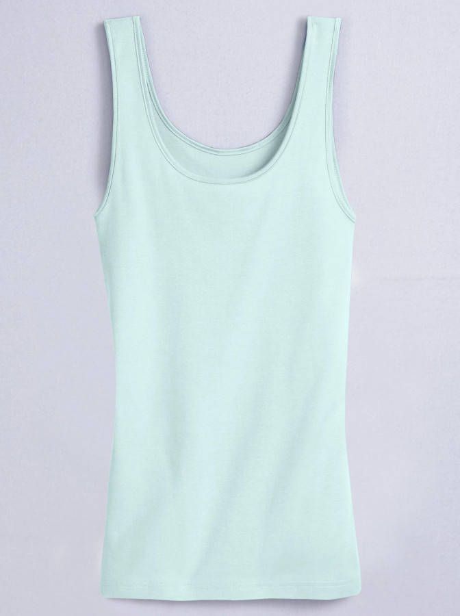 Mouwloze top in aqua van Nina von C.